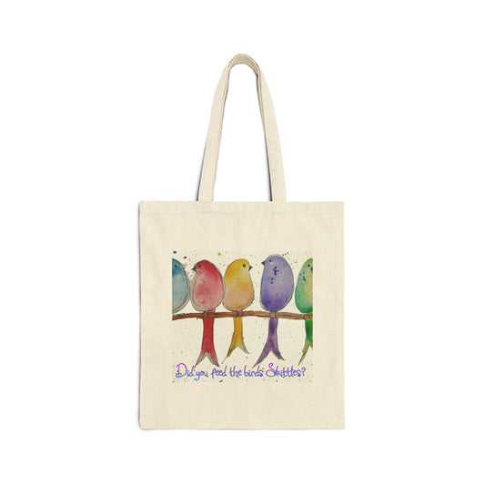Bird Candy Cotton Canvas Tote Bag