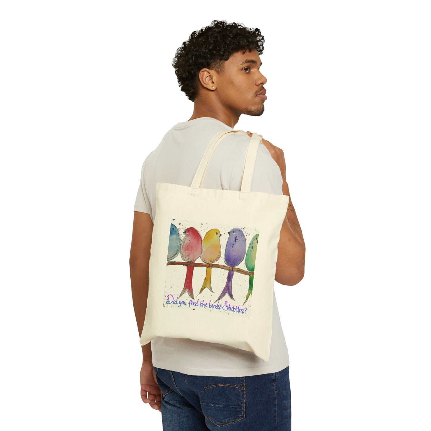 Bird Candy Cotton Canvas Tote Bag