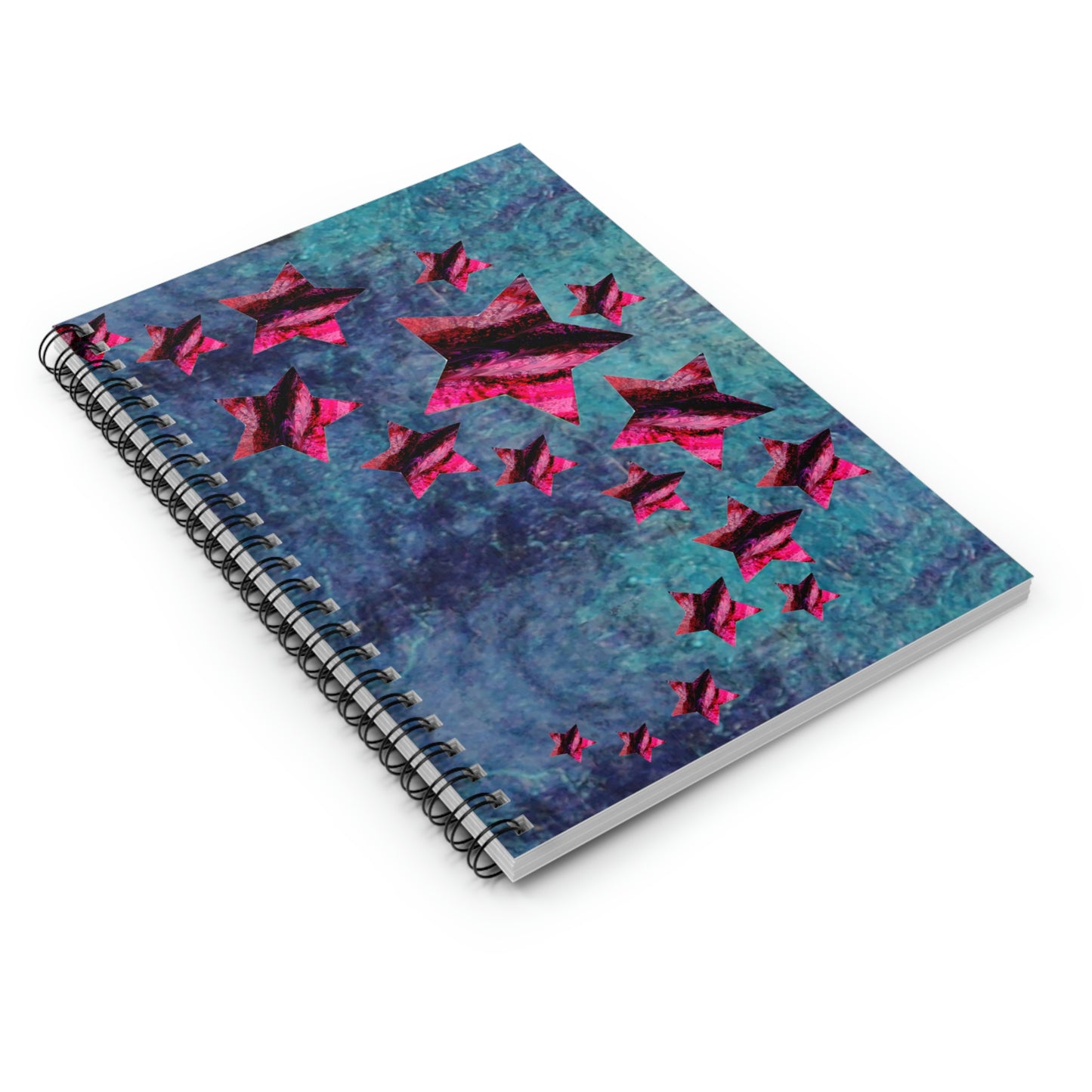 Purple Geode, The Starry Universe, Spiral Notebook - Ruled Line