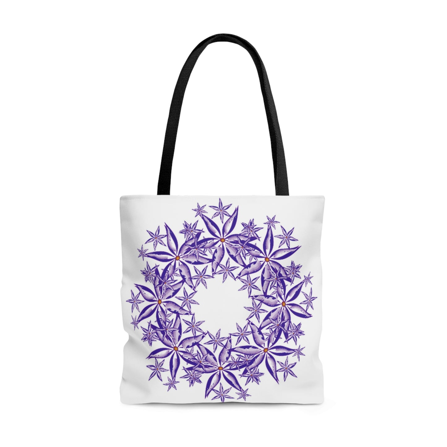 Purple flower circle Tote Bag (AOP)
