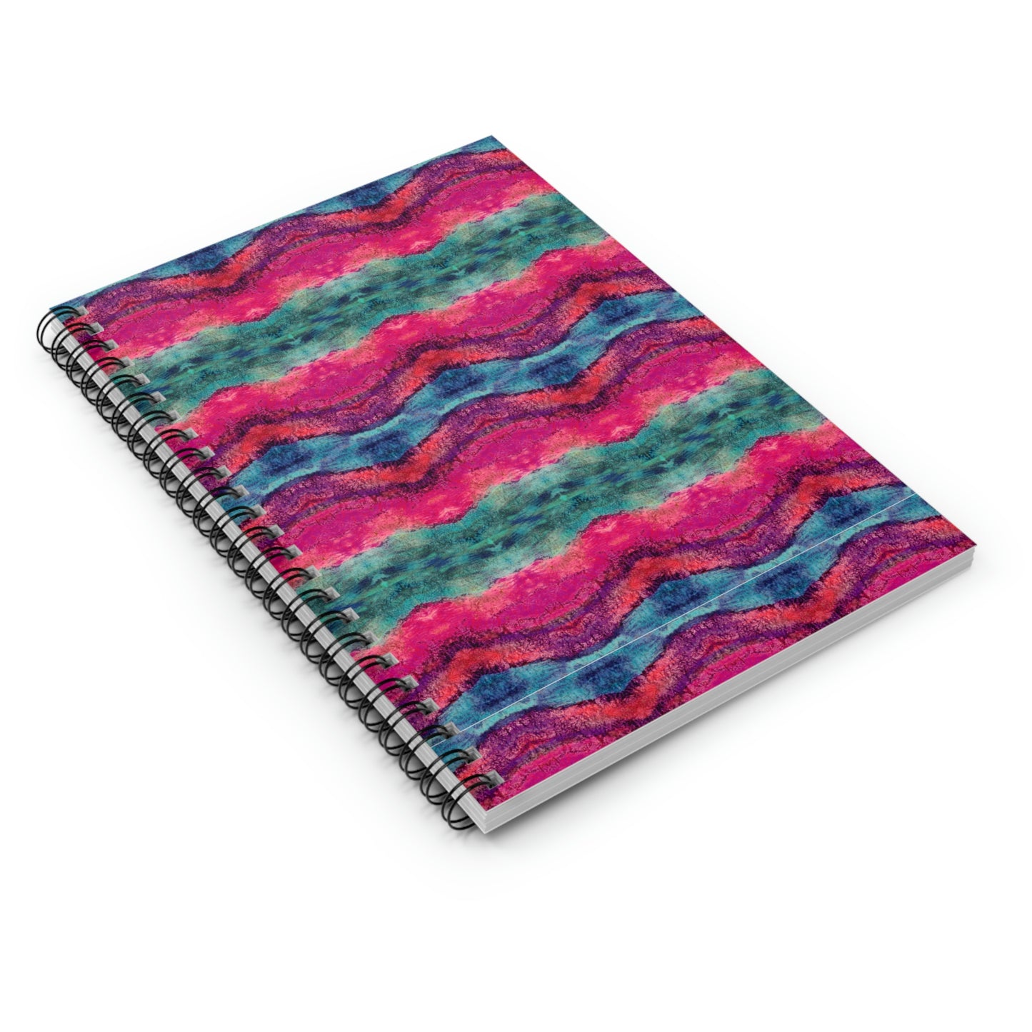 Magenta Daze, Textured Hypnosis, Spiral Notebook - Ruled Line