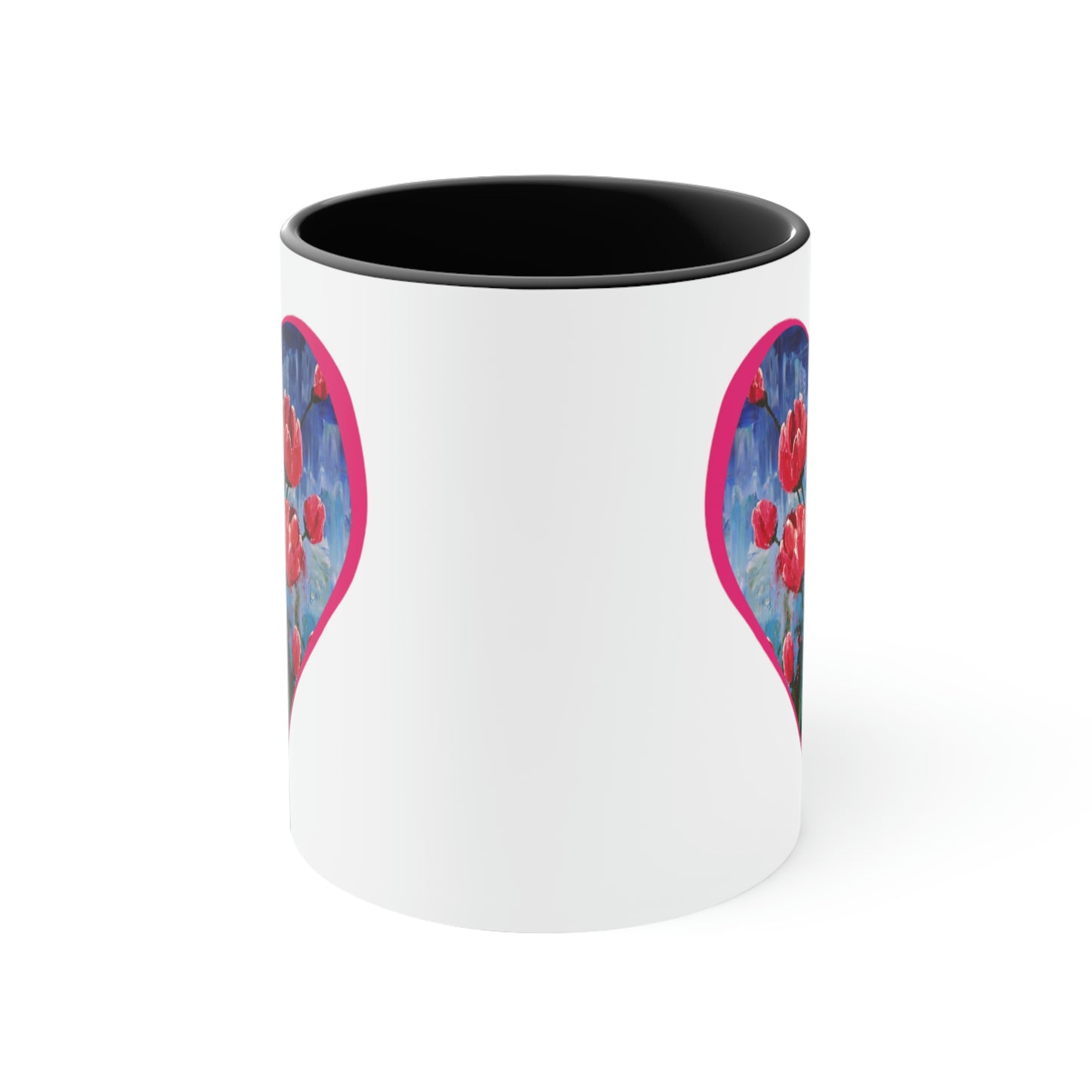 Tulip Heart Accent Coffee Mug, 11oz