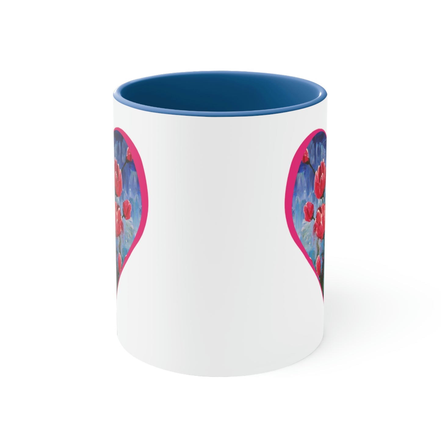 Tulip Heart Accent Coffee Mug, 11oz