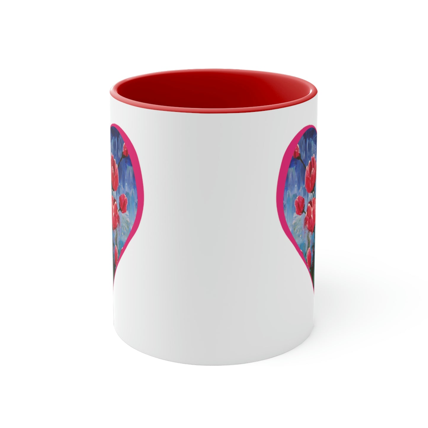Tulip Heart Accent Coffee Mug, 11oz