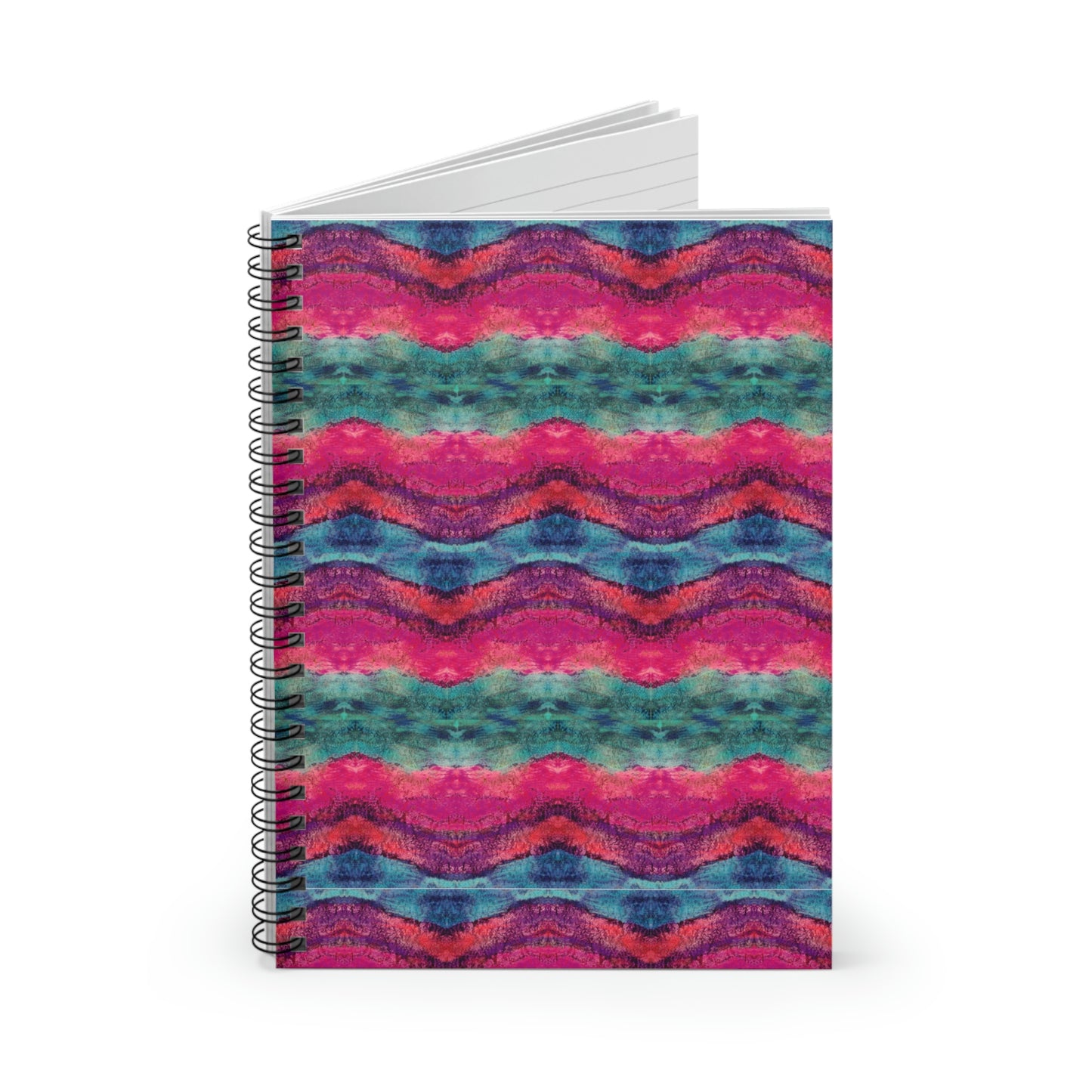 Magenta Daze, Textured Hypnosis, Spiral Notebook - Ruled Line