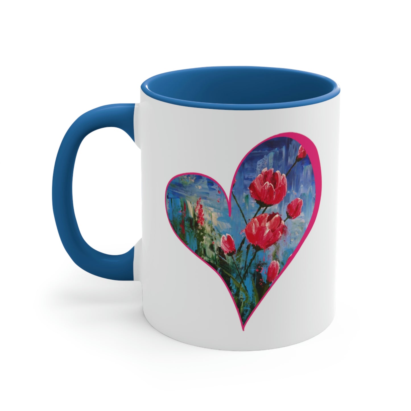 Tulip Heart Accent Coffee Mug, 11oz