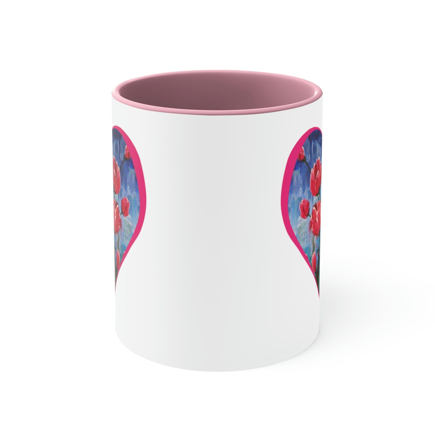 Tulip Heart Accent Coffee Mug, 11oz
