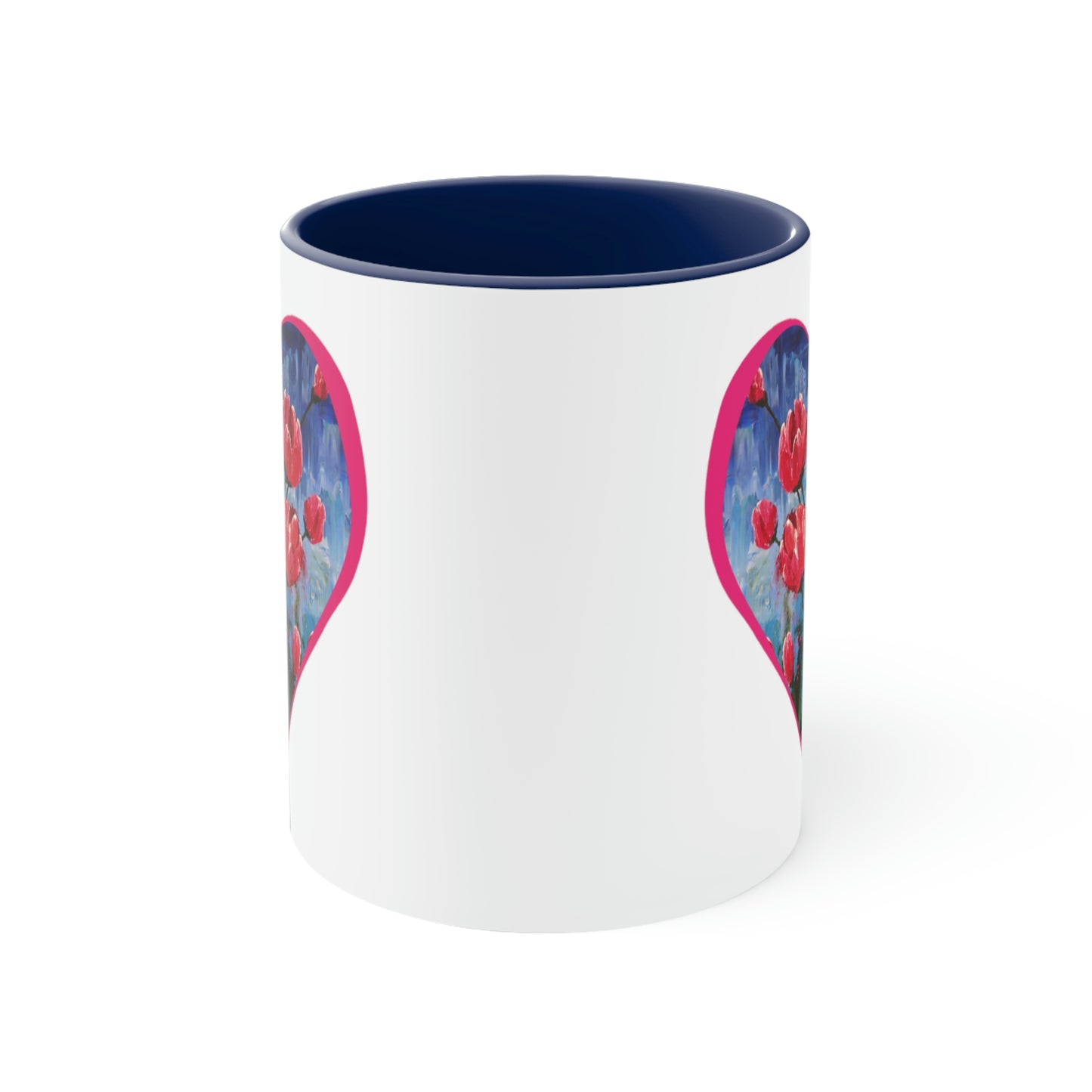 Tulip Heart Accent Coffee Mug, 11oz