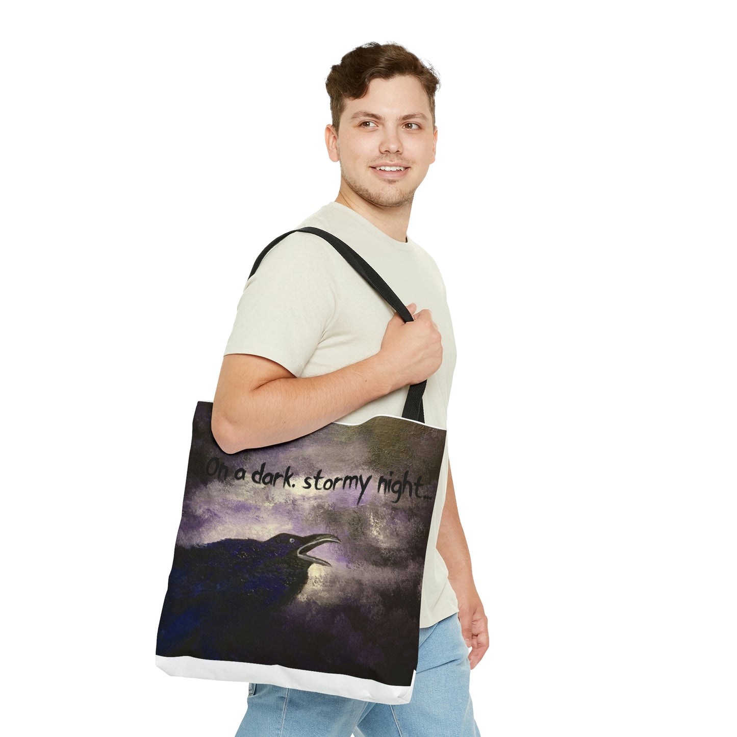 On a dark, stormy night AOP Tote Bag