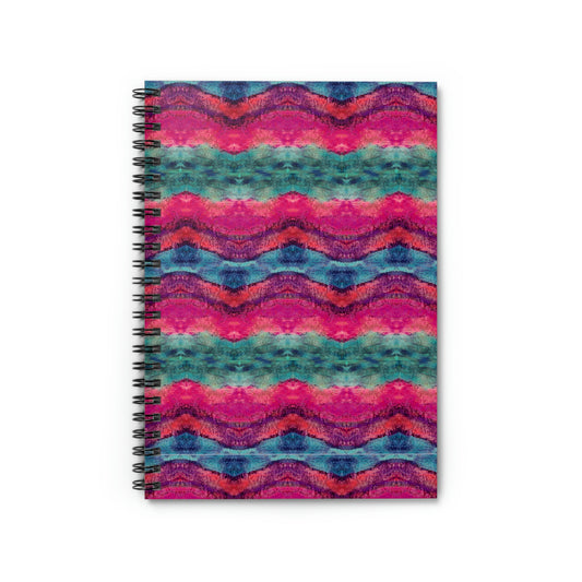 Magenta Daze, Textured Hypnosis, Spiral Notebook - Ruled Line