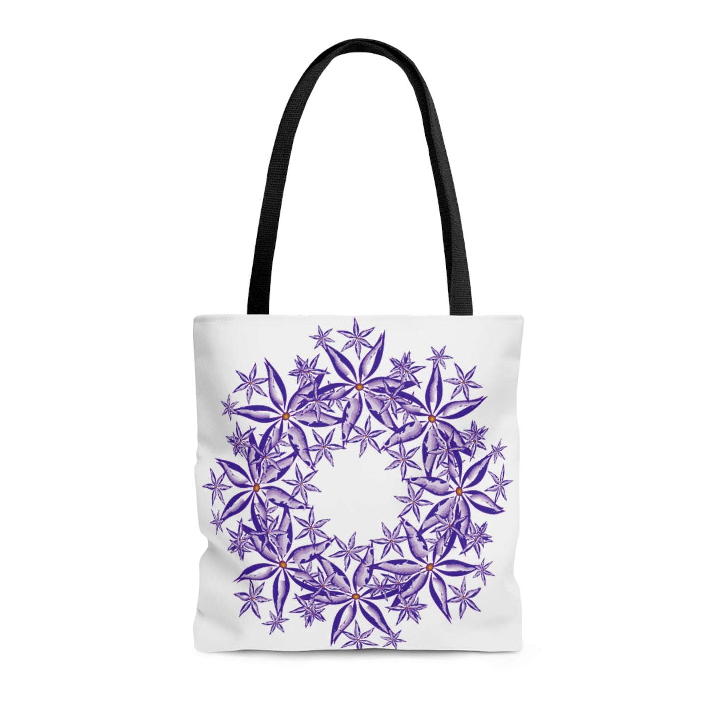 Purple flower circle Tote Bag (AOP)