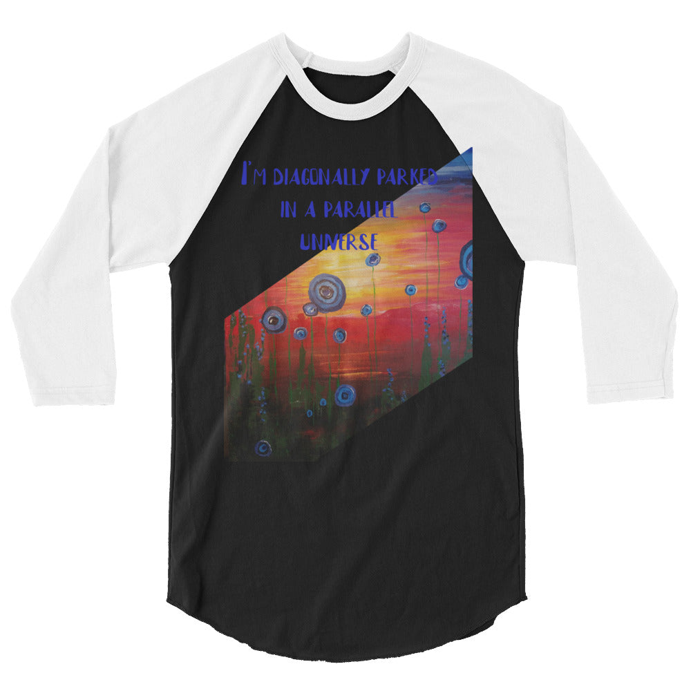 Diagonally Parked, Men's Tee 3/4 sleeve raglan shirt