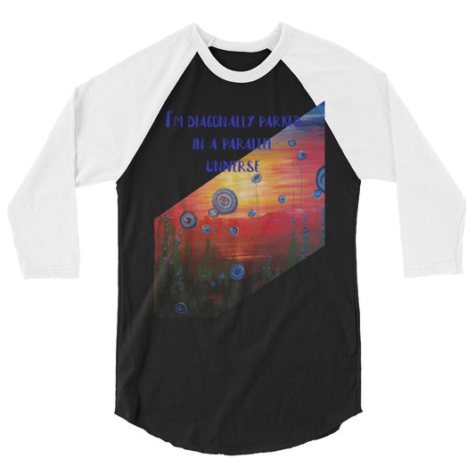 Diagonally Parked, Men's Tee 3/4 sleeve raglan shirt