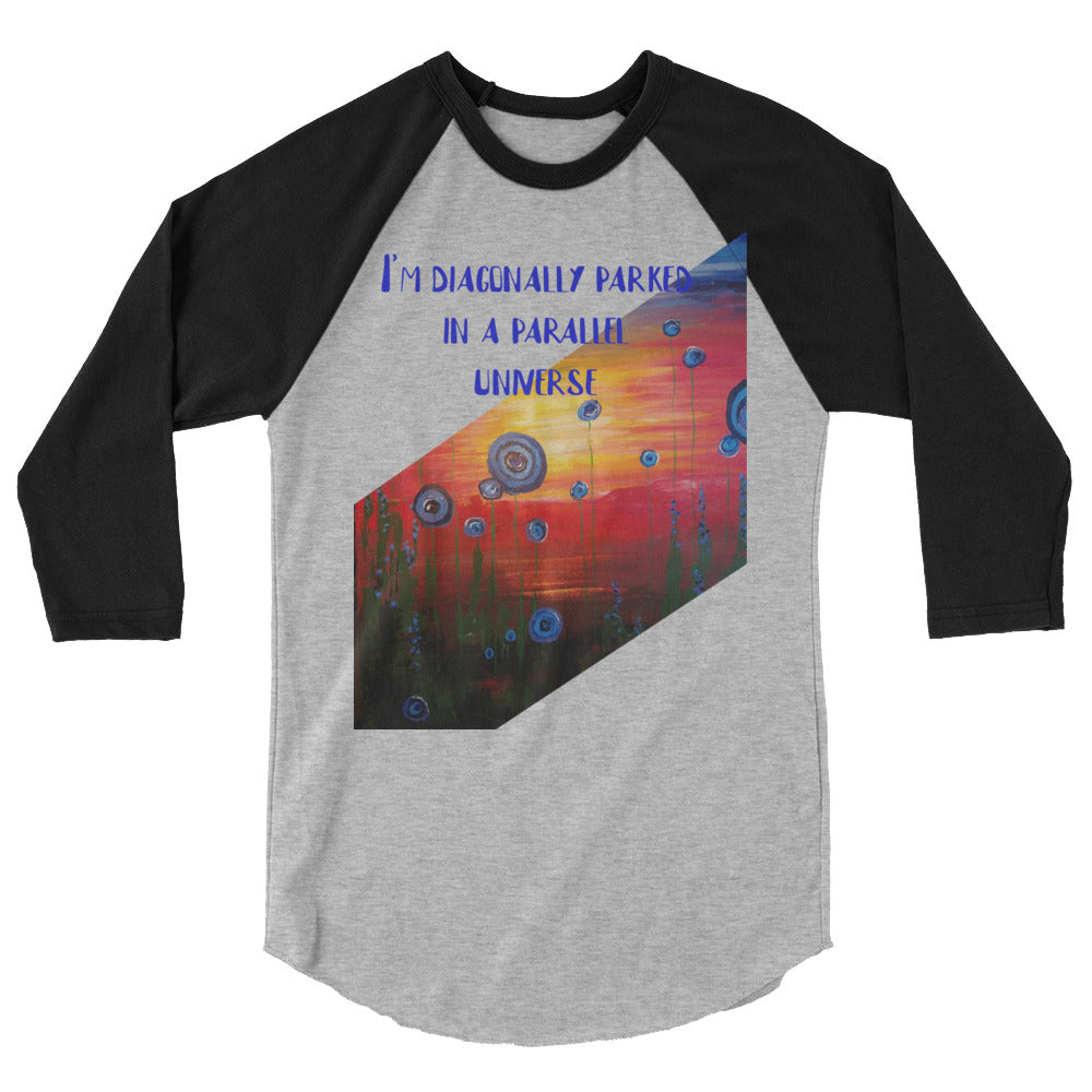 Diagonally Parked, Men's Tee 3/4 sleeve raglan shirt