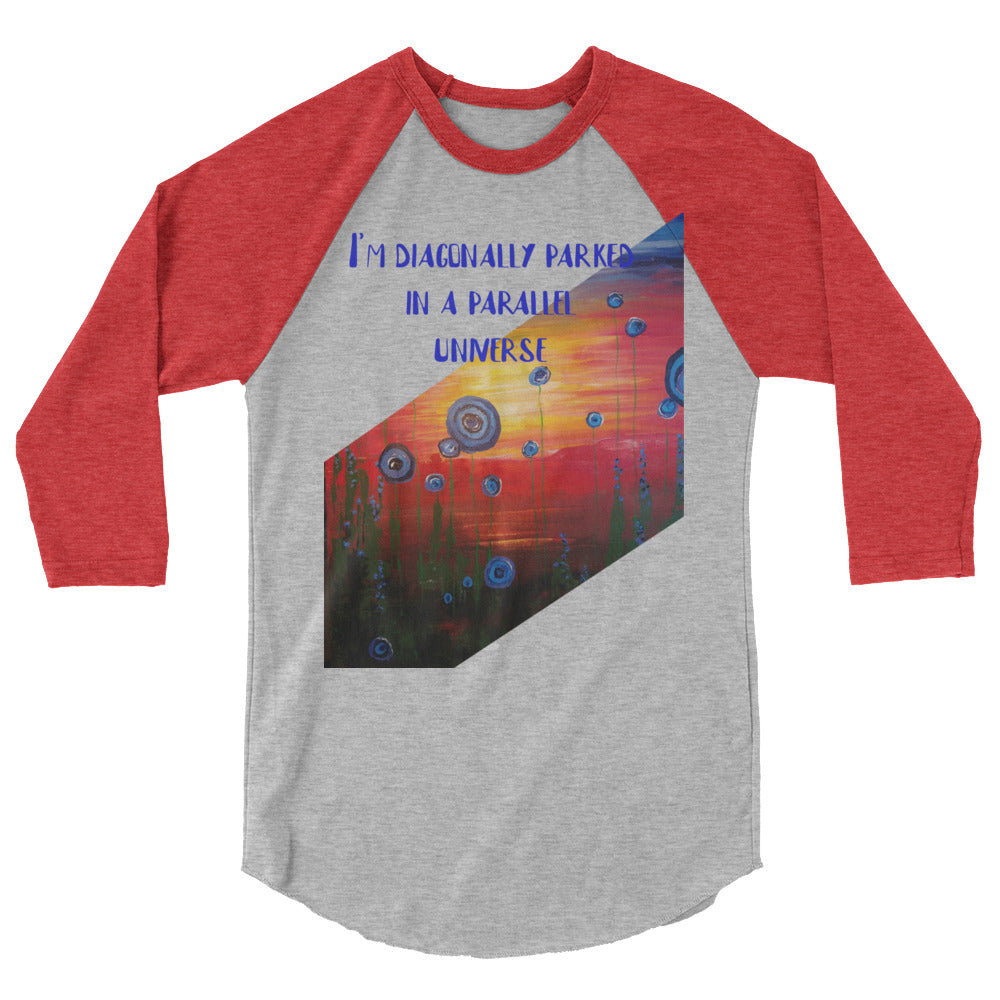 Diagonally Parked, Men's Tee 3/4 sleeve raglan shirt