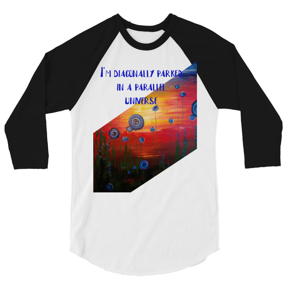 Diagonally Parked, Men's Tee 3/4 sleeve raglan shirt