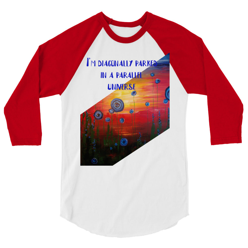 Diagonally Parked, Men's Tee 3/4 sleeve raglan shirt