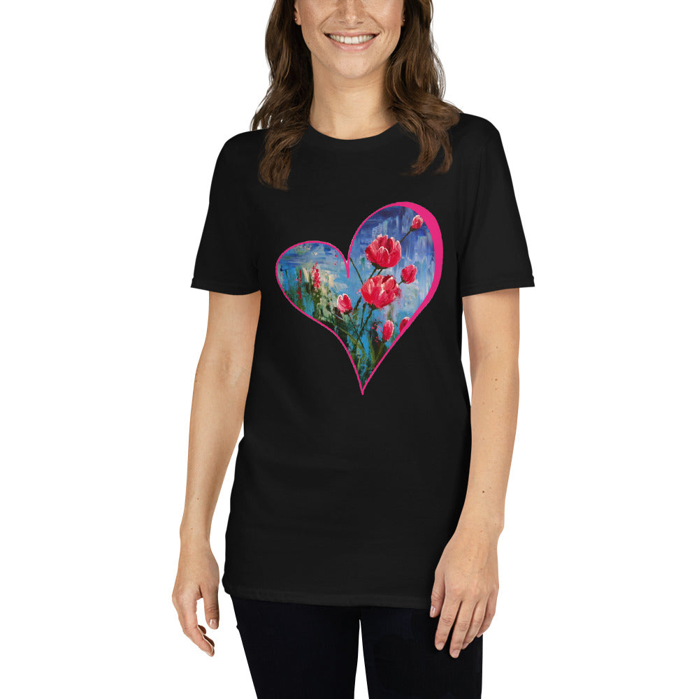 Tulip Heart Short-Sleeve Unisex T-Shirt
