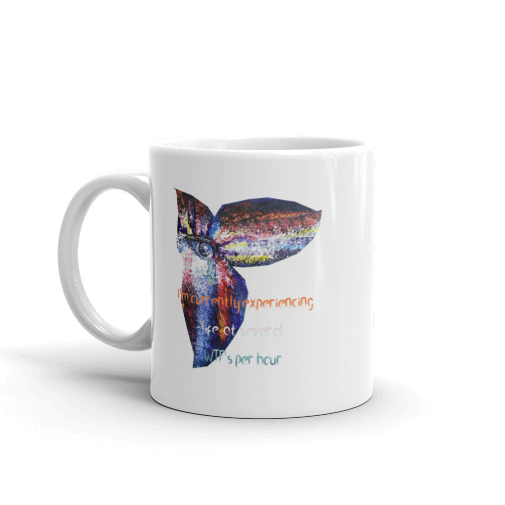 Experiencing Life White glossy mug