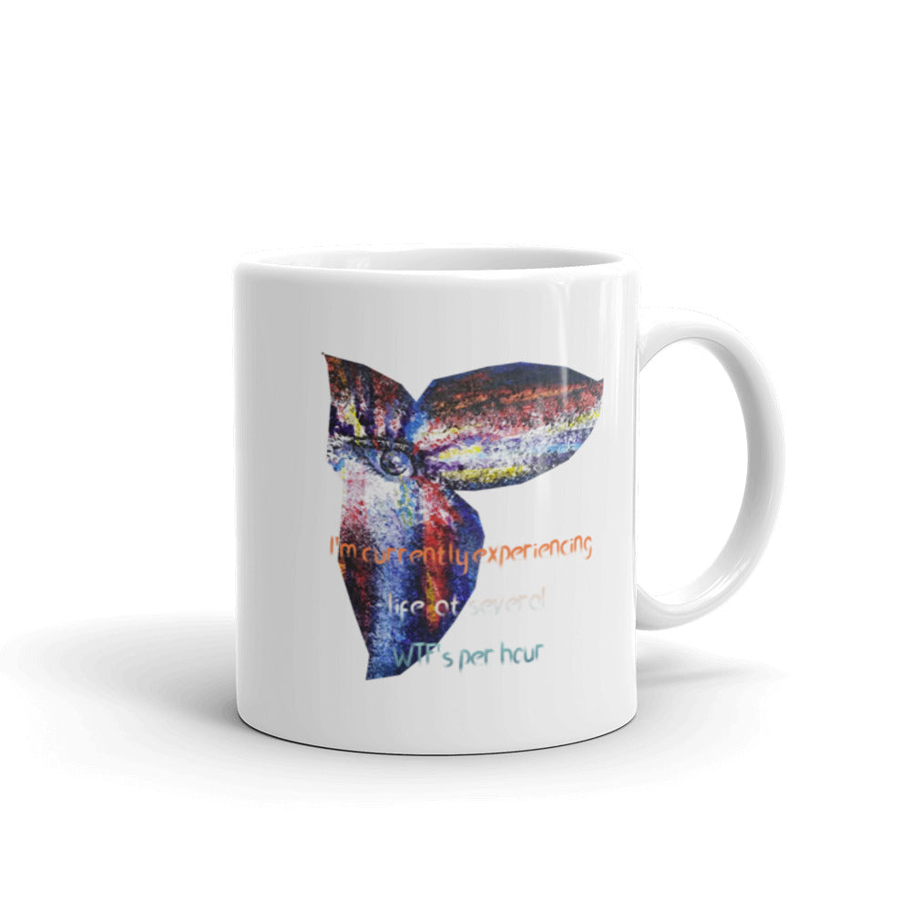 Experiencing Life White glossy mug