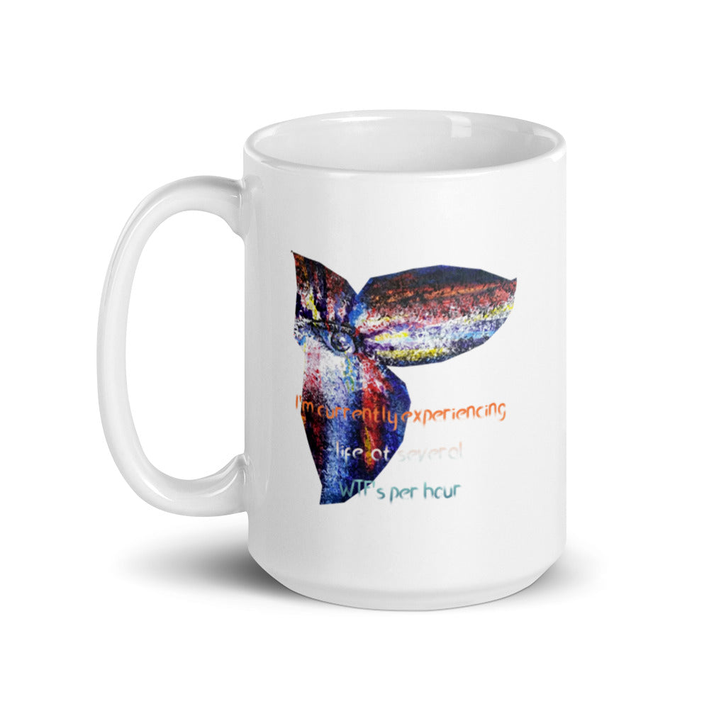 Experiencing Life White glossy mug