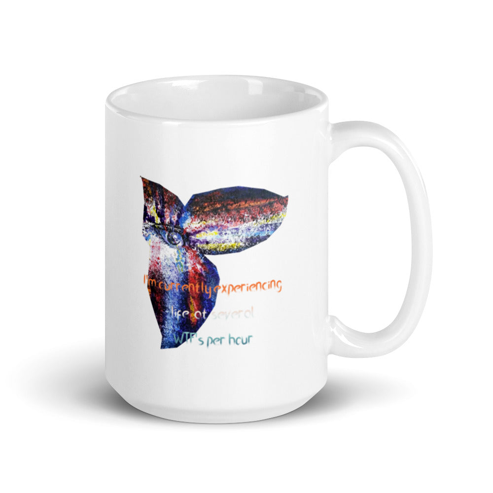 Experiencing Life White glossy mug
