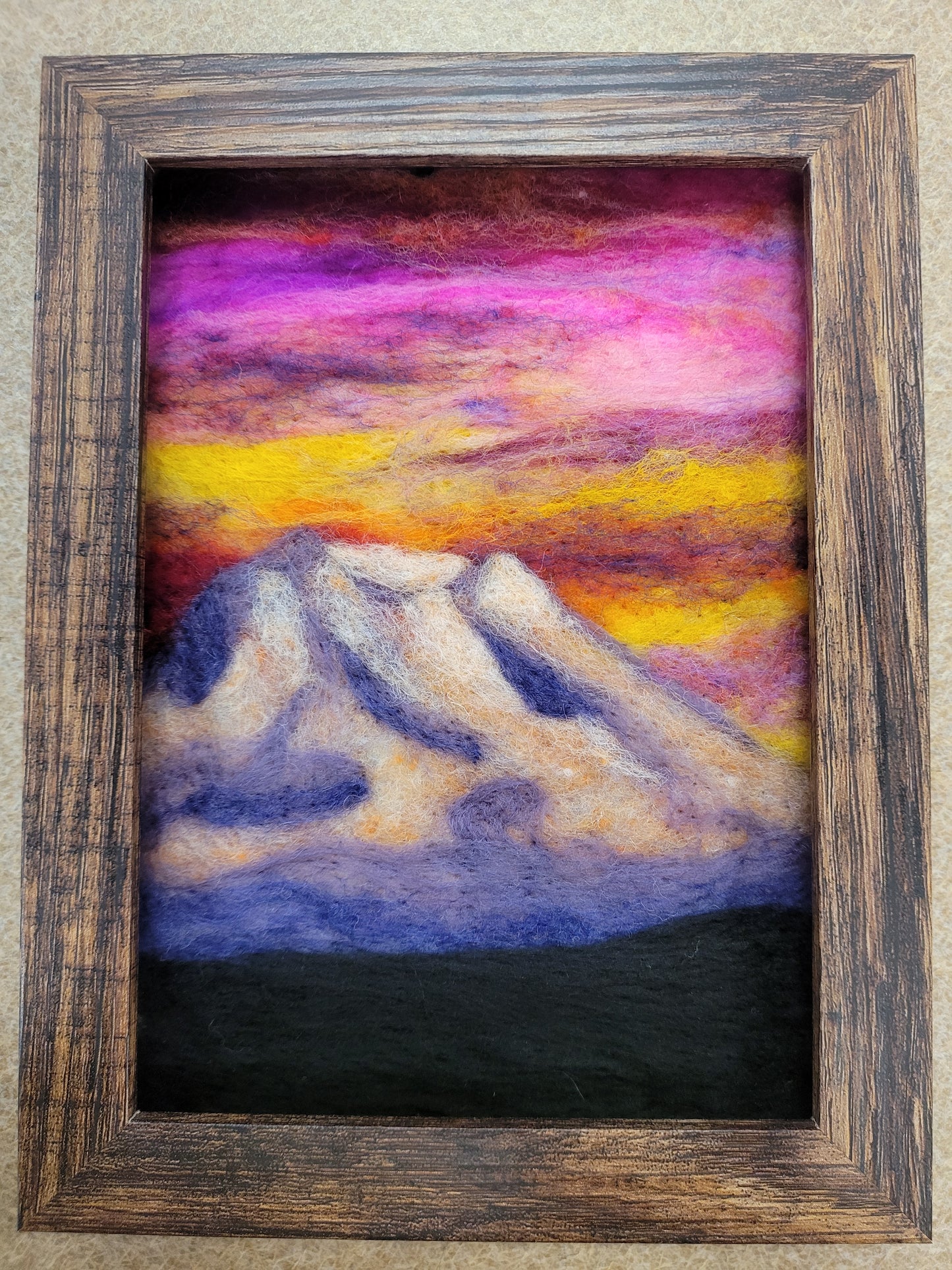 6x8 framed wool paintings
