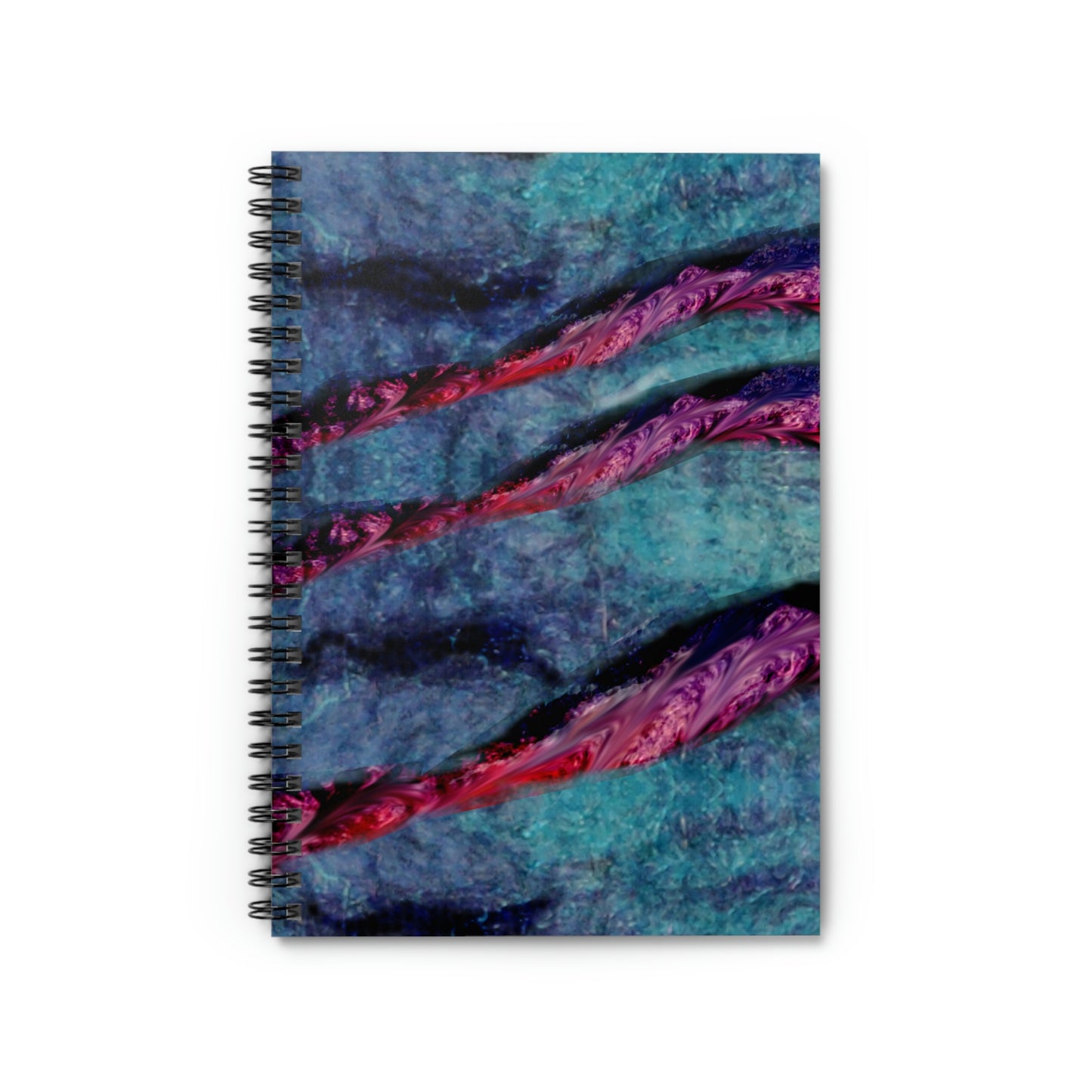 Purple Geode, Cosmic Stripes, Spiral Notebook - Ruled Line