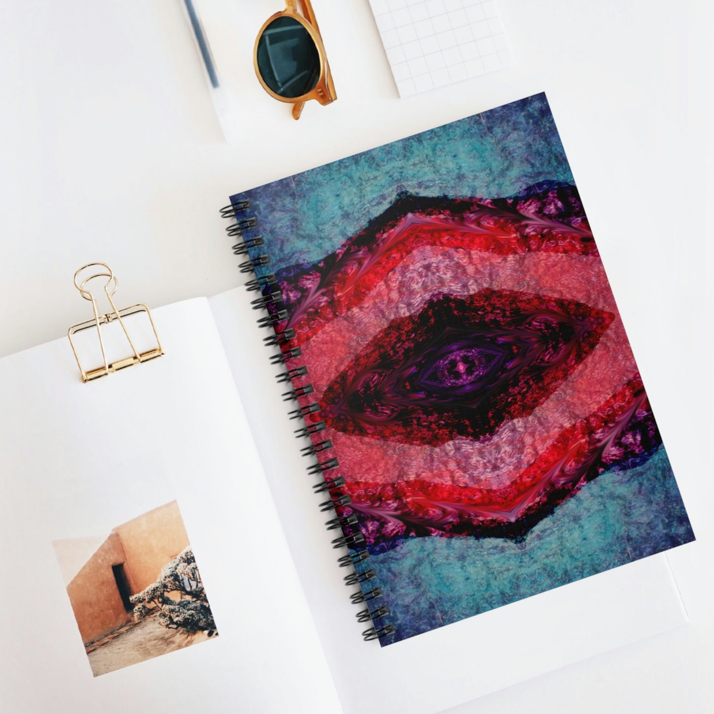 Purple Geode Spiral Notebook - Ruled Line