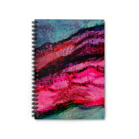 Purple Geode, Smudged, Spiral Notebook - Ruled Line