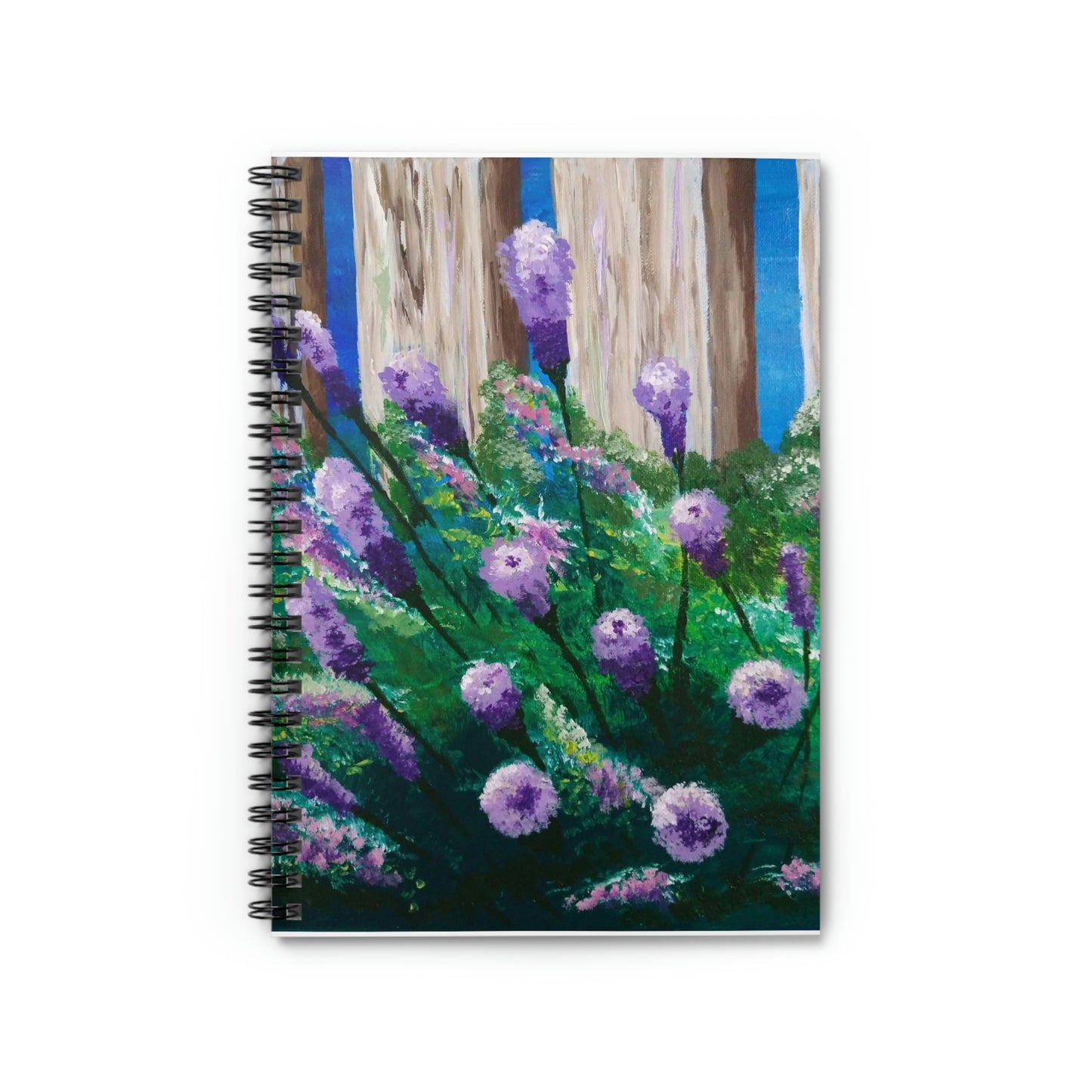 Mary's Garden, Along the Fence, Spiral Notebook - Ruled Line