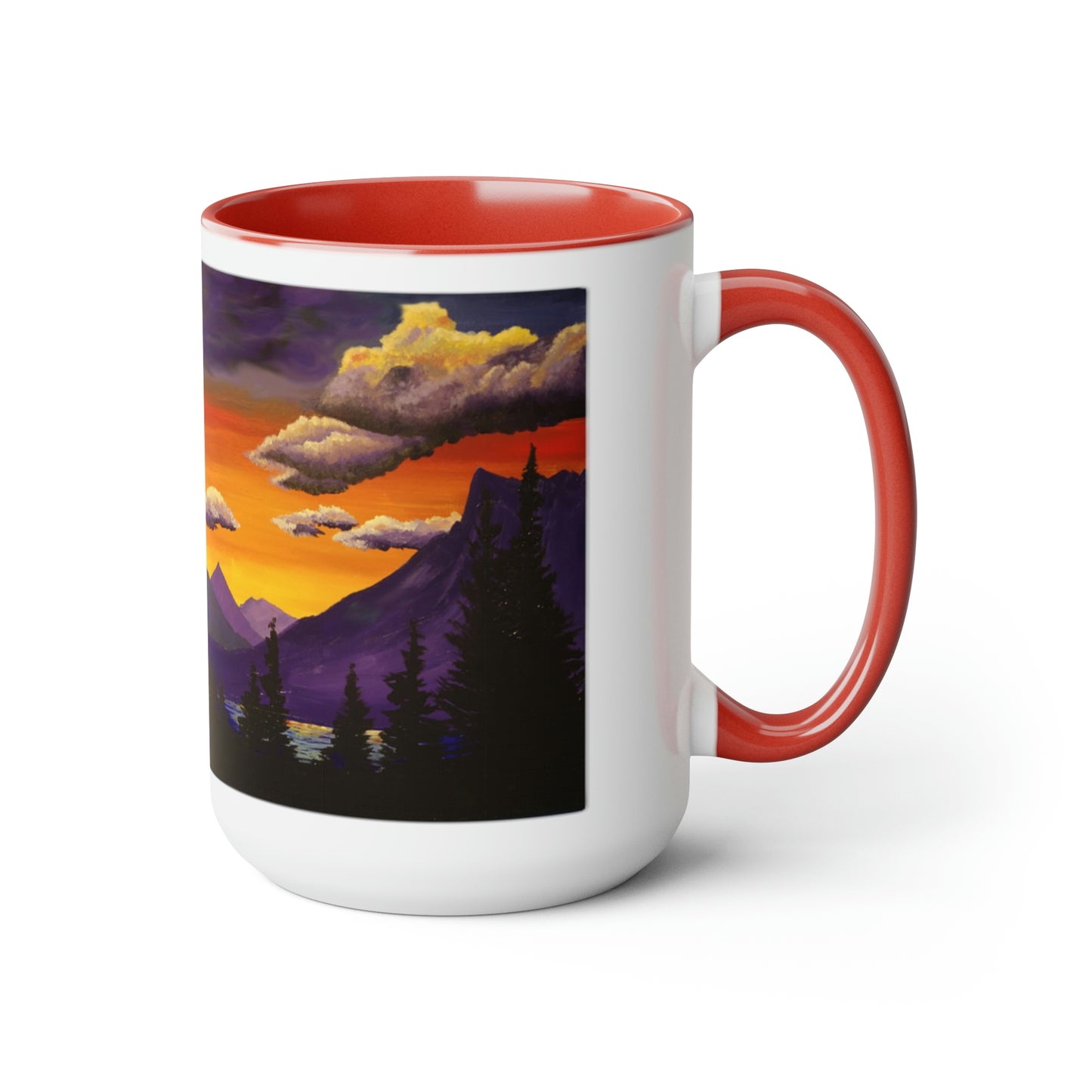 Purple Mountains Majesty Two-Tone Coffee Mugs, 15oz