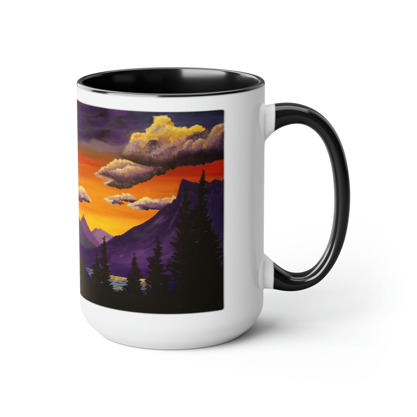 Purple Mountains Majesty Two-Tone Coffee Mugs, 15oz