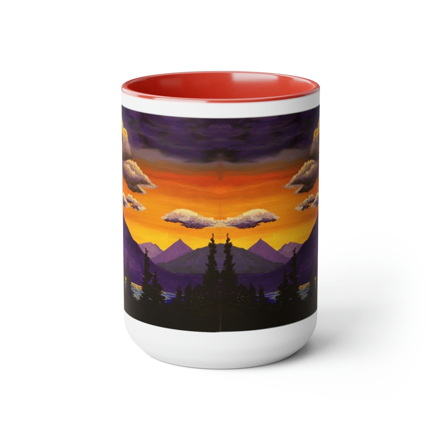 Purple Mountains Majesty Two-Tone Coffee Mugs, 15oz