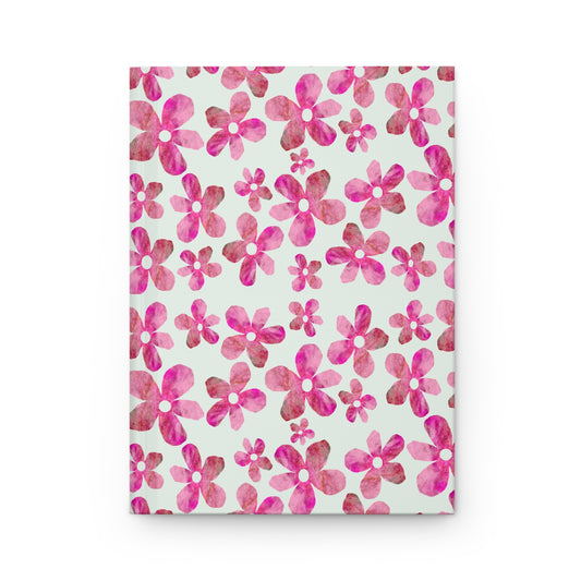 Pink Flowers Hardcover Journal Matte