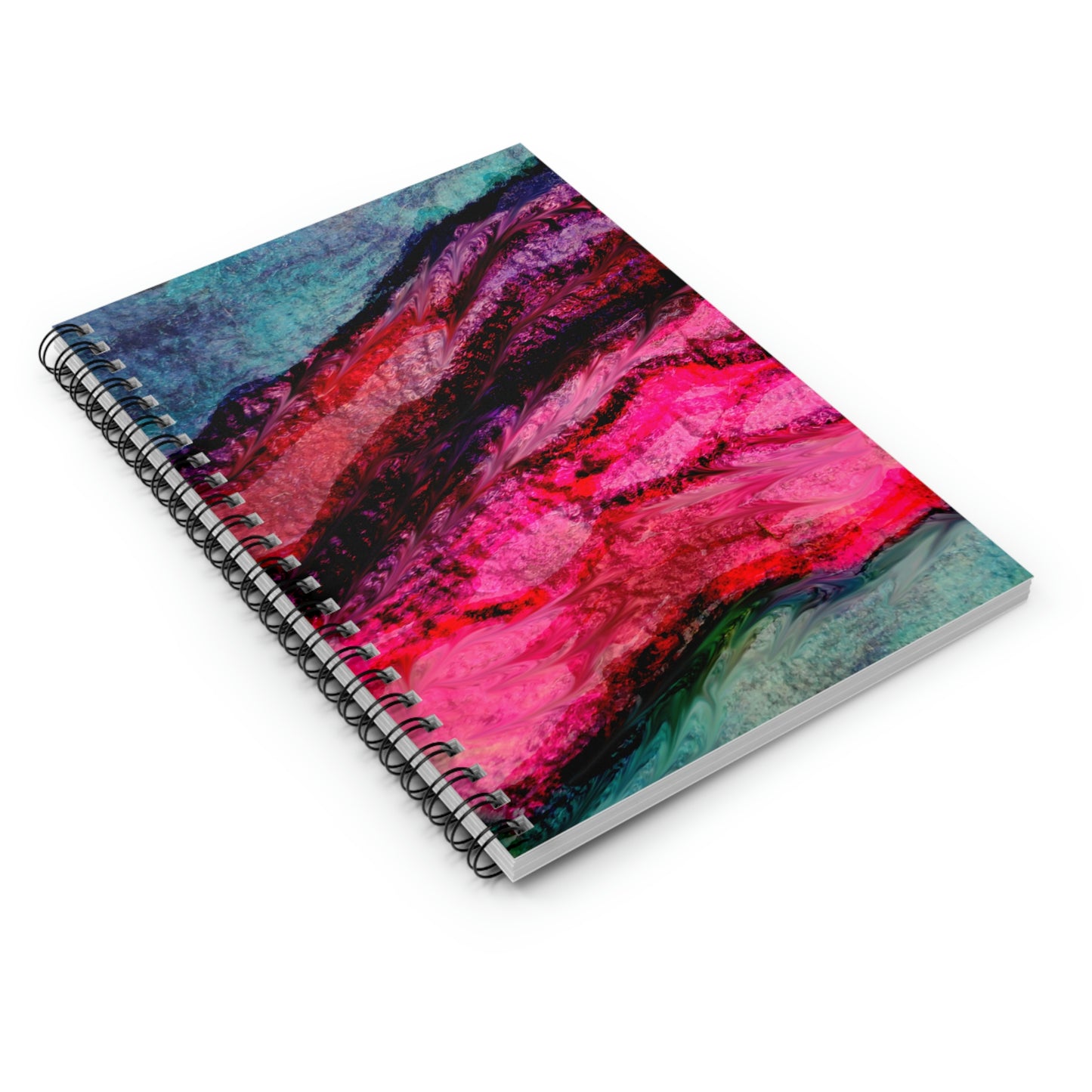 Purple Geode, Smudged, Spiral Notebook - Ruled Line