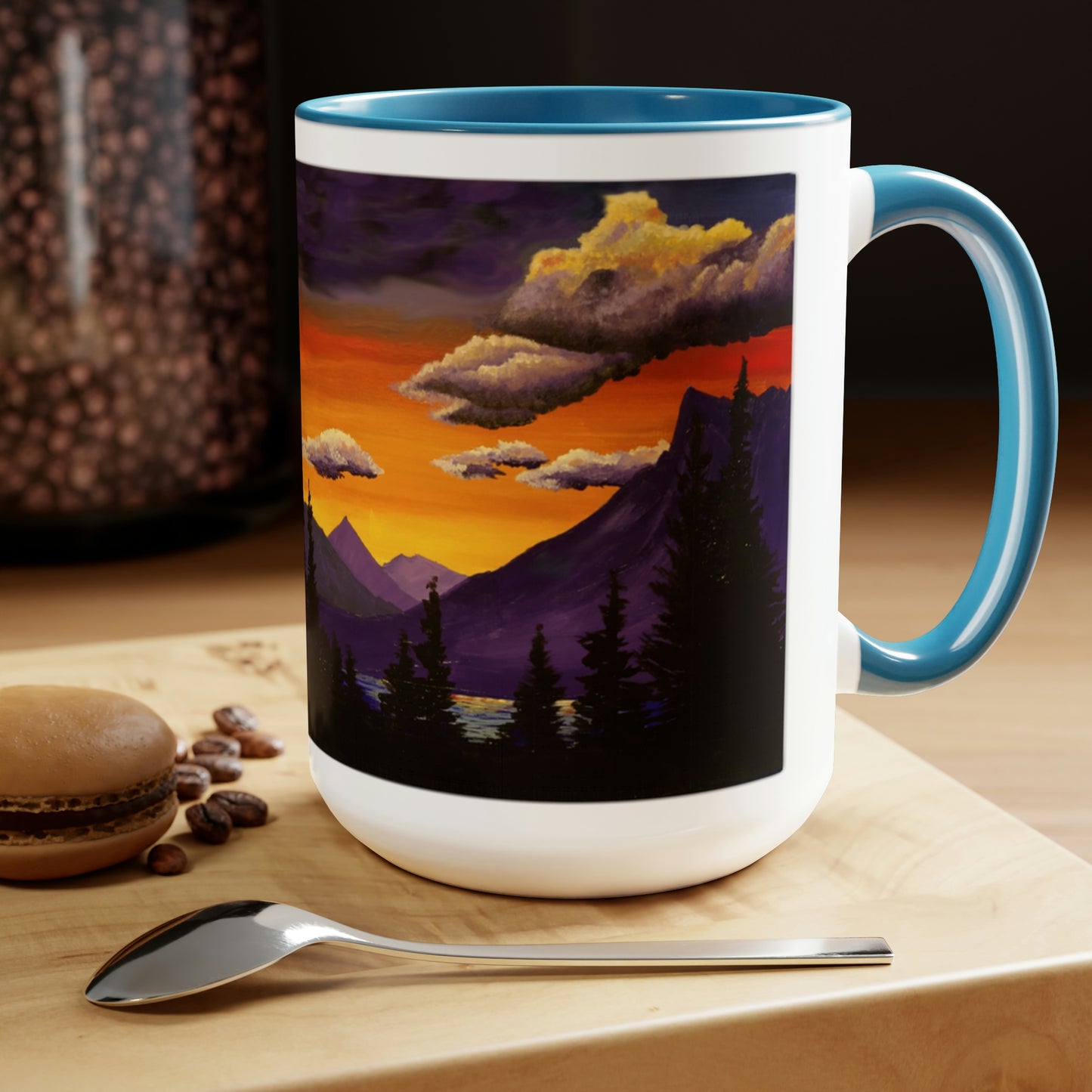 Purple Mountains Majesty Two-Tone Coffee Mugs, 15oz