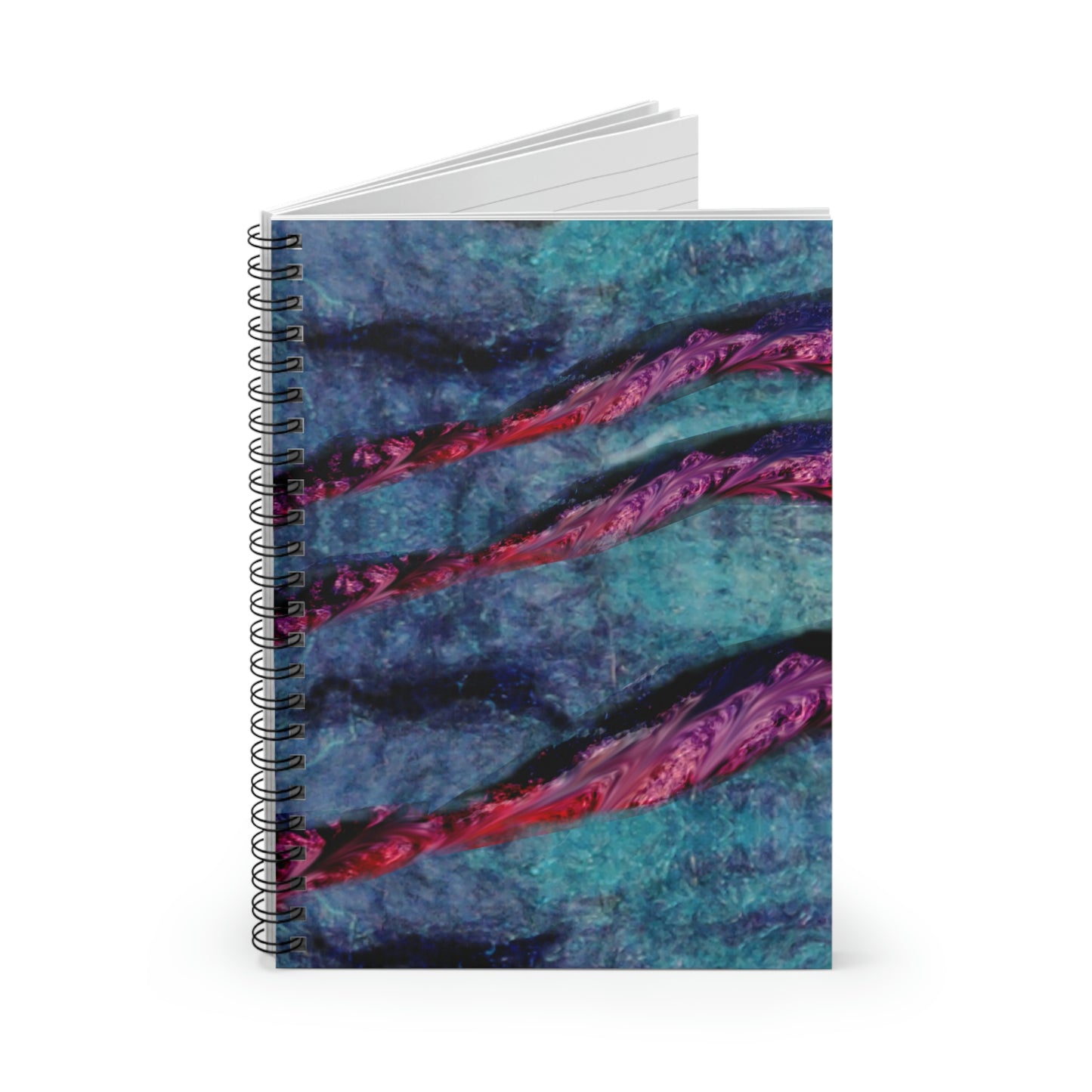 Purple Geode, Cosmic Stripes, Spiral Notebook - Ruled Line