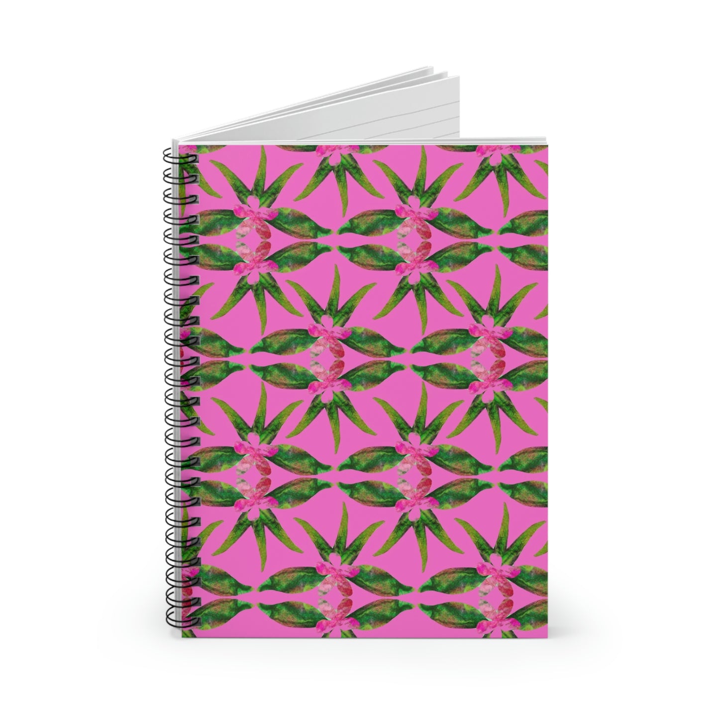 Summer Mint, Tropical Pink, Spiral Notebook - Ruled Line