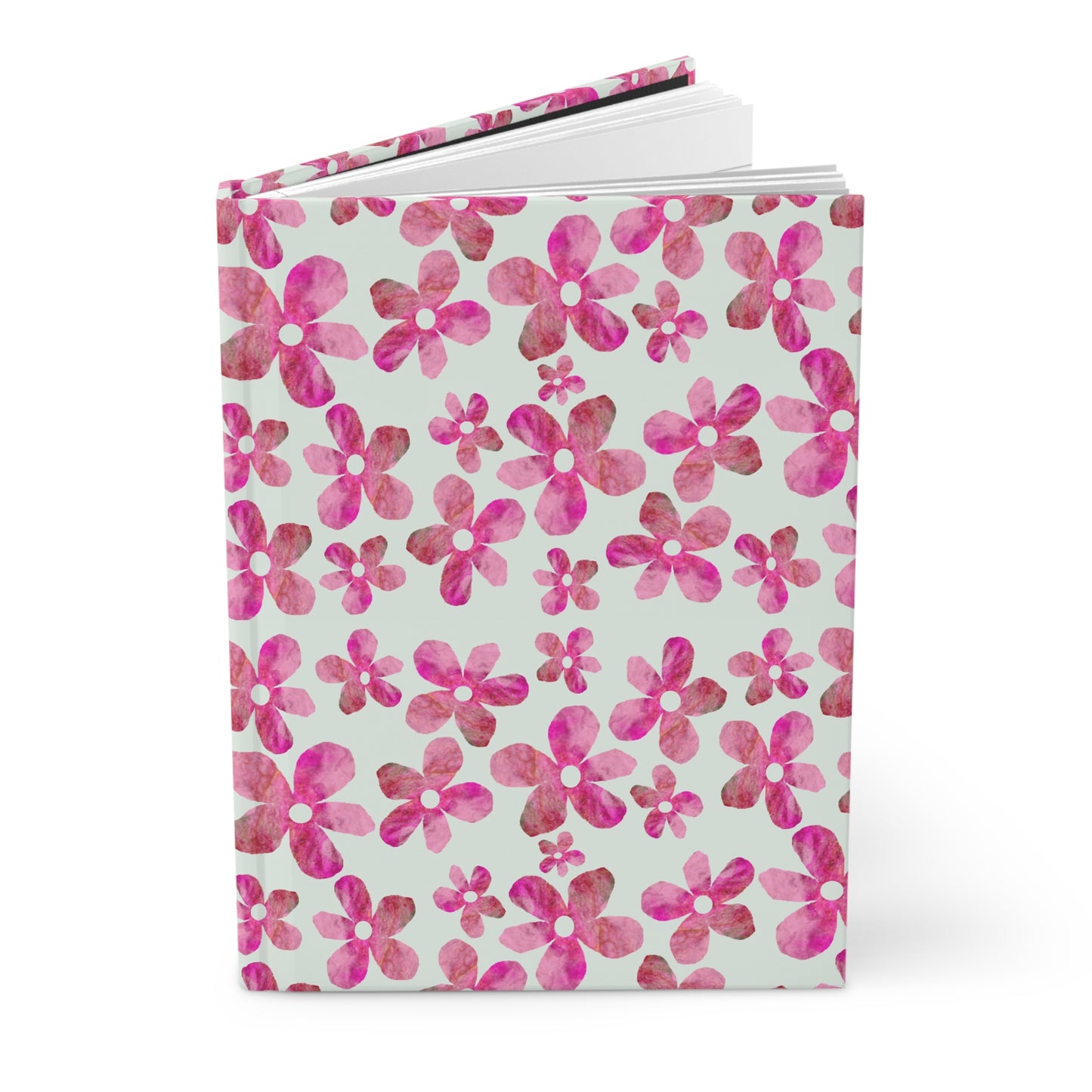 Pink Flowers Hardcover Journal Matte