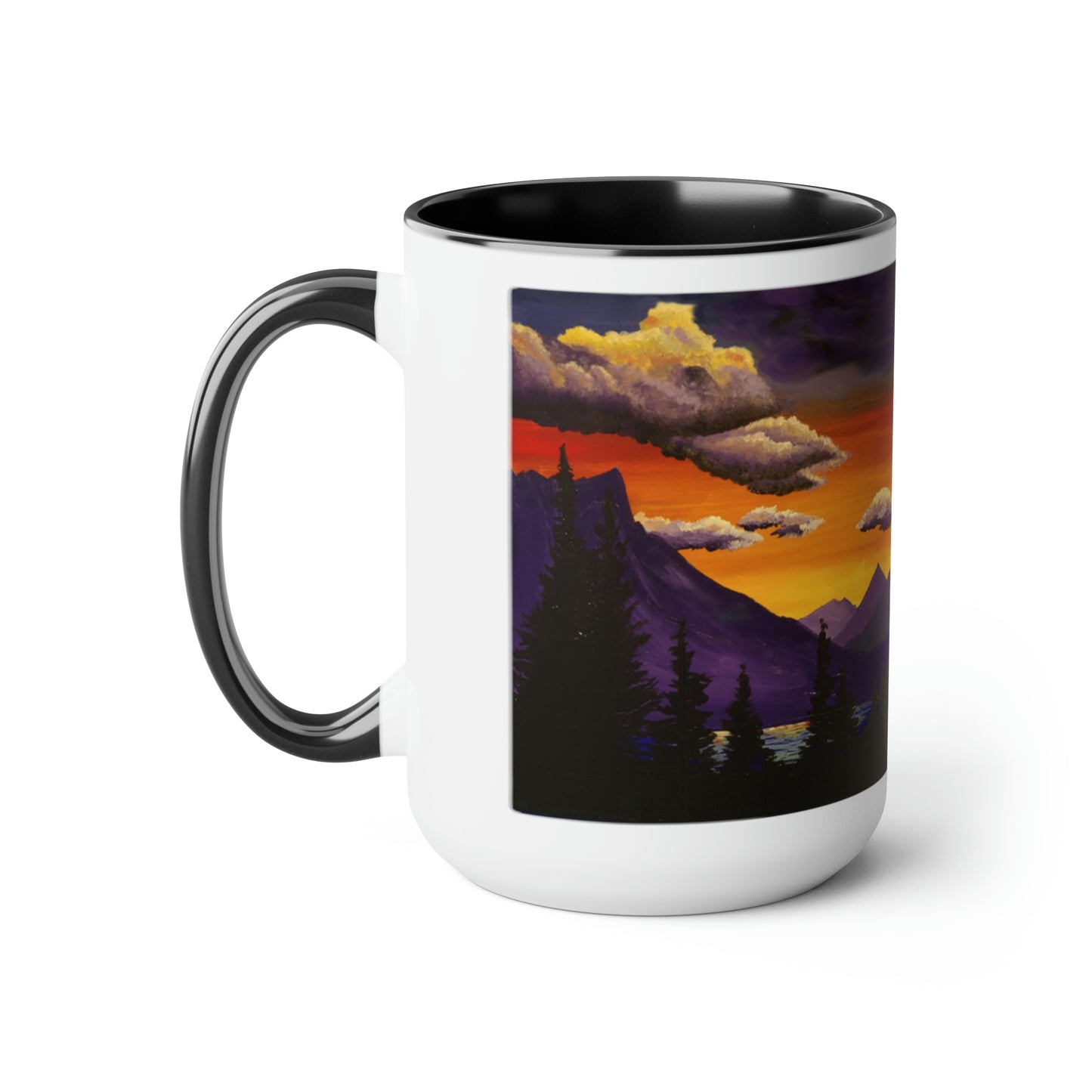 Purple Mountains Majesty Two-Tone Coffee Mugs, 15oz