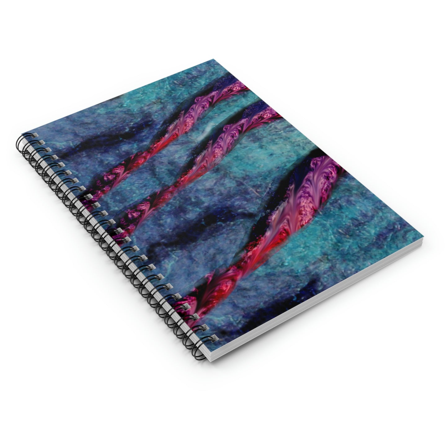 Purple Geode, Cosmic Stripes, Spiral Notebook - Ruled Line