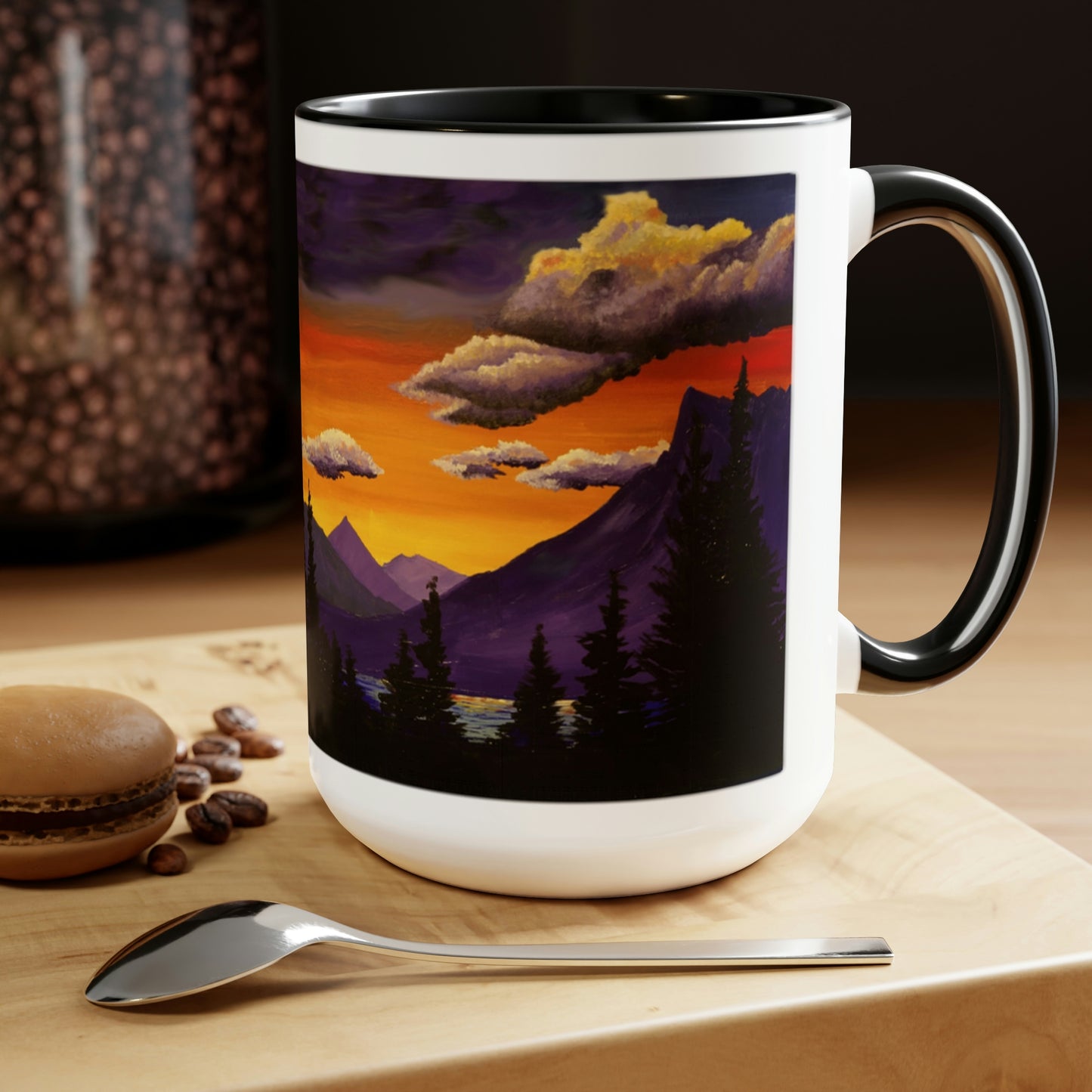 Purple Mountains Majesty Two-Tone Coffee Mugs, 15oz