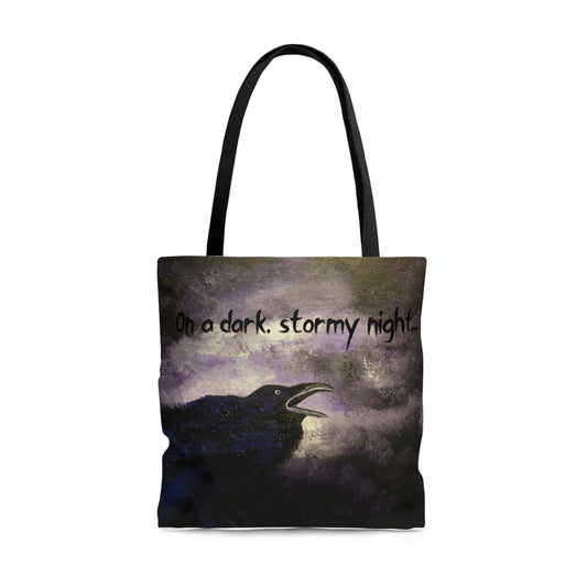 On a dark, stormy night AOP Tote Bag