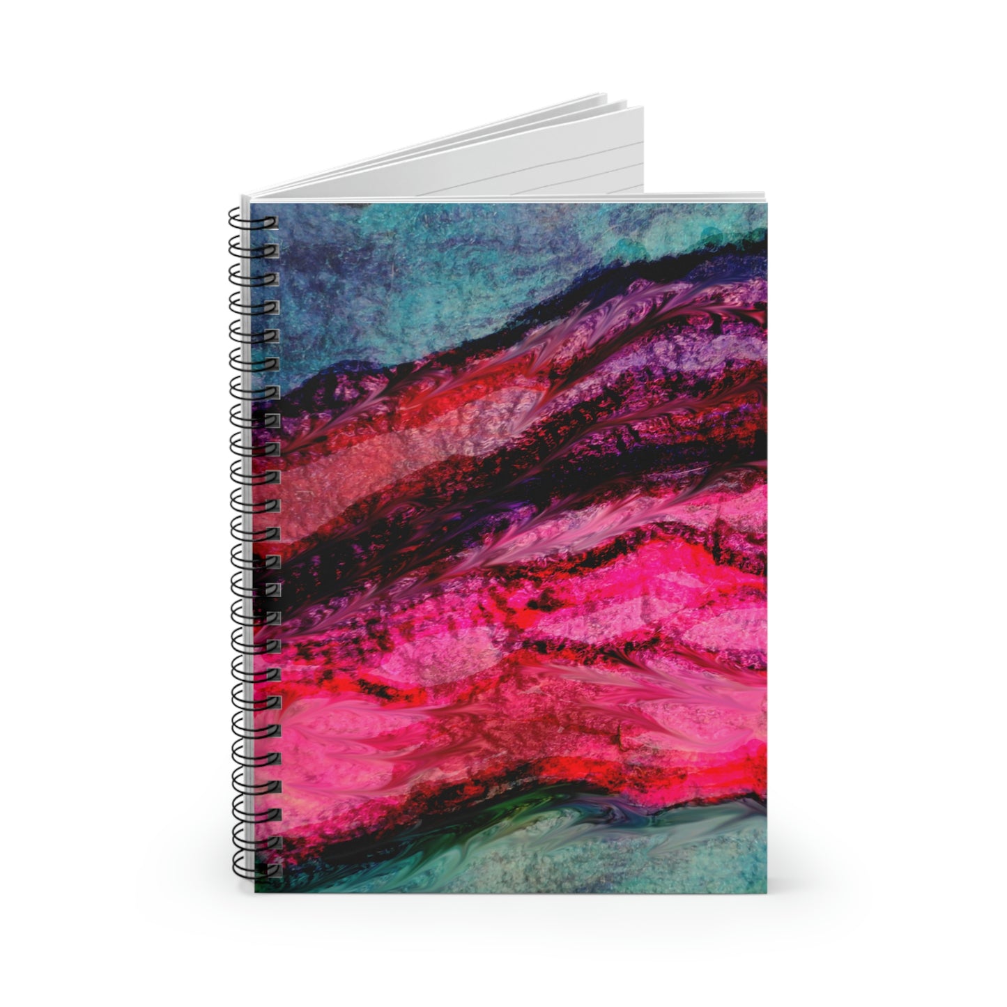 Purple Geode, Smudged, Spiral Notebook - Ruled Line