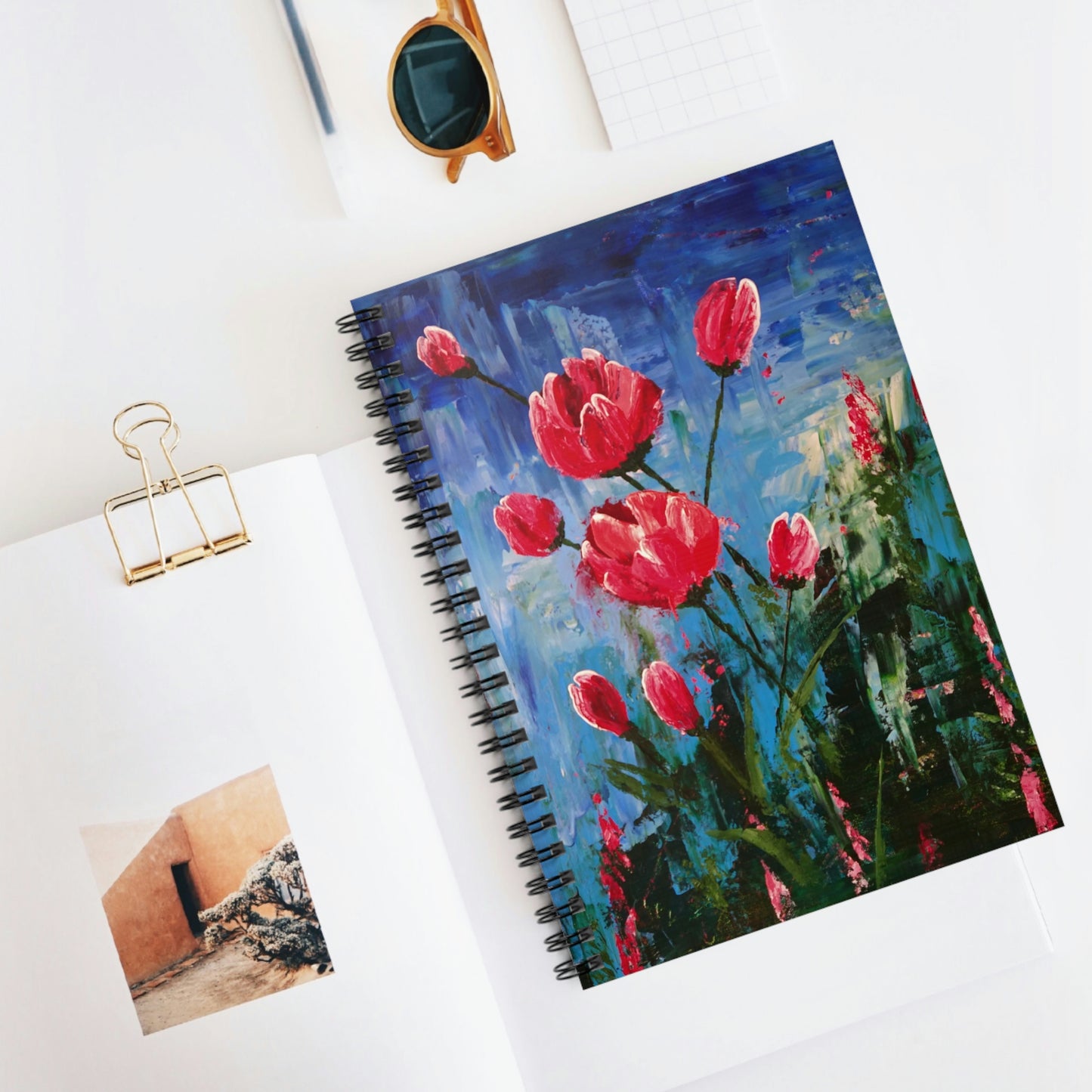 Mary's Garden, Tulips, Spiral Notebook - Ruled Line