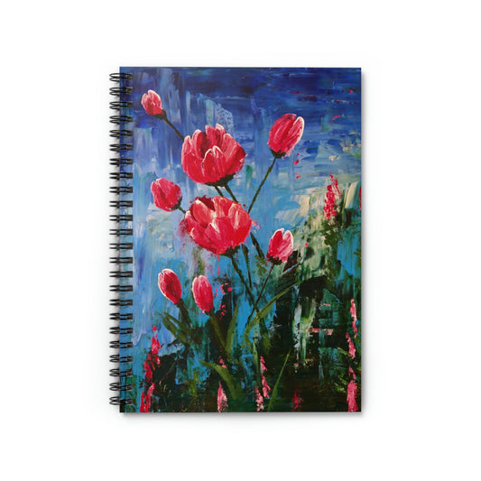 Mary's Garden, Tulips, Spiral Notebook - Ruled Line