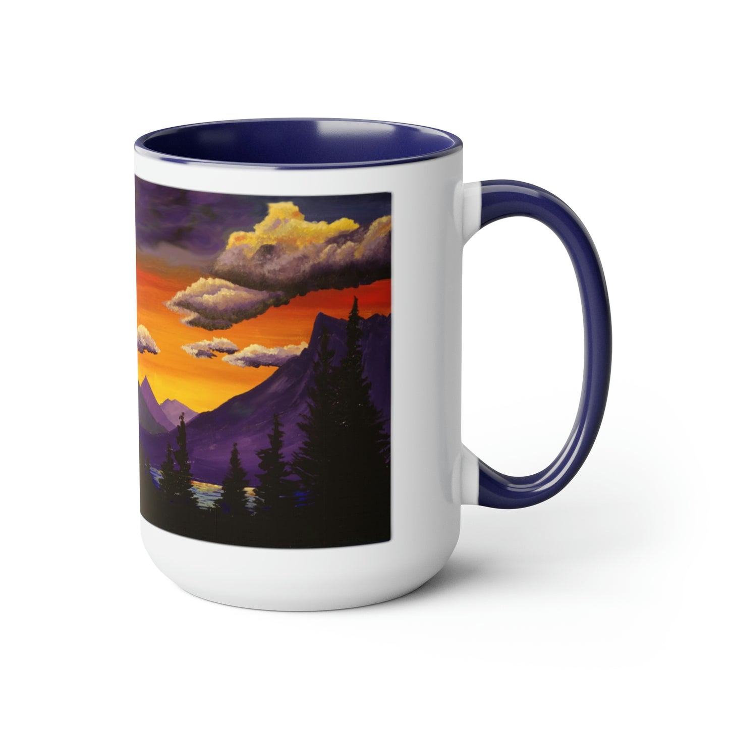 Purple Mountains Majesty Two-Tone Coffee Mugs, 15oz