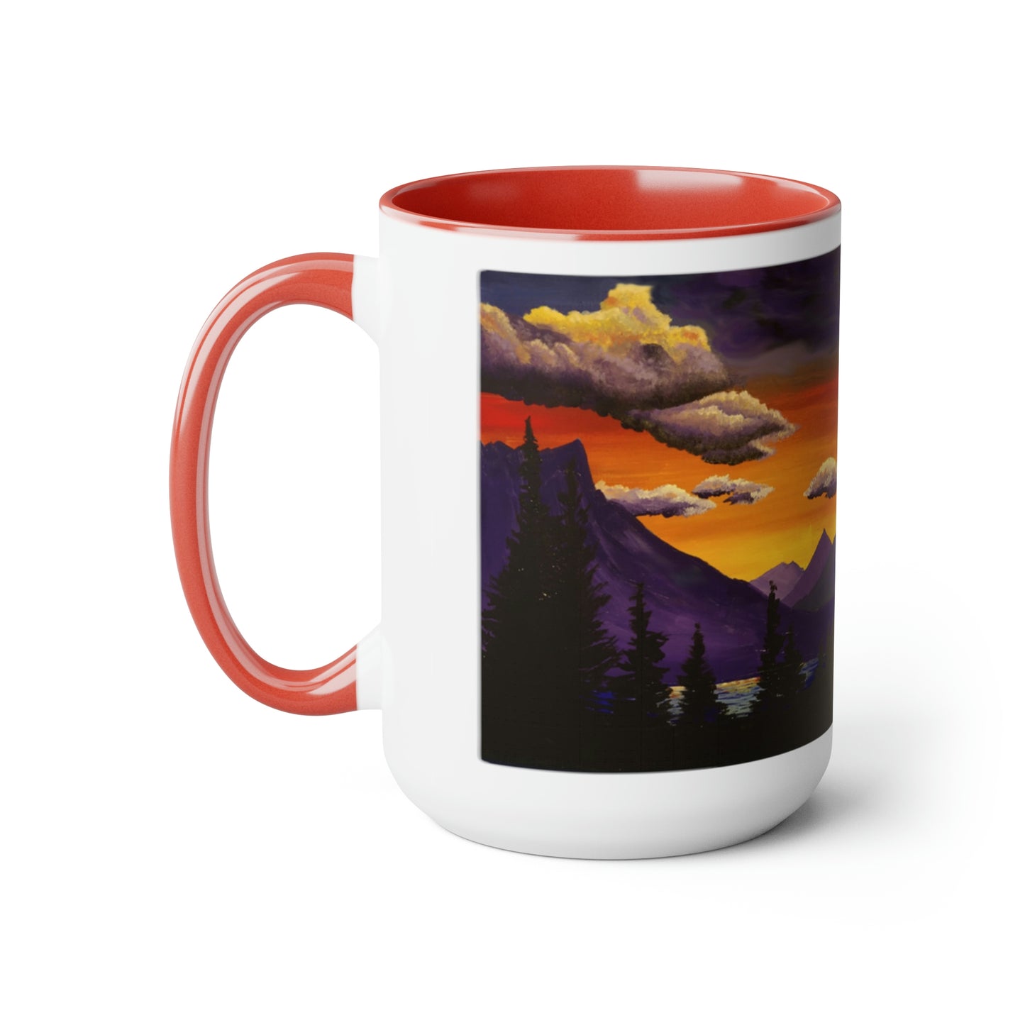 Purple Mountains Majesty Two-Tone Coffee Mugs, 15oz