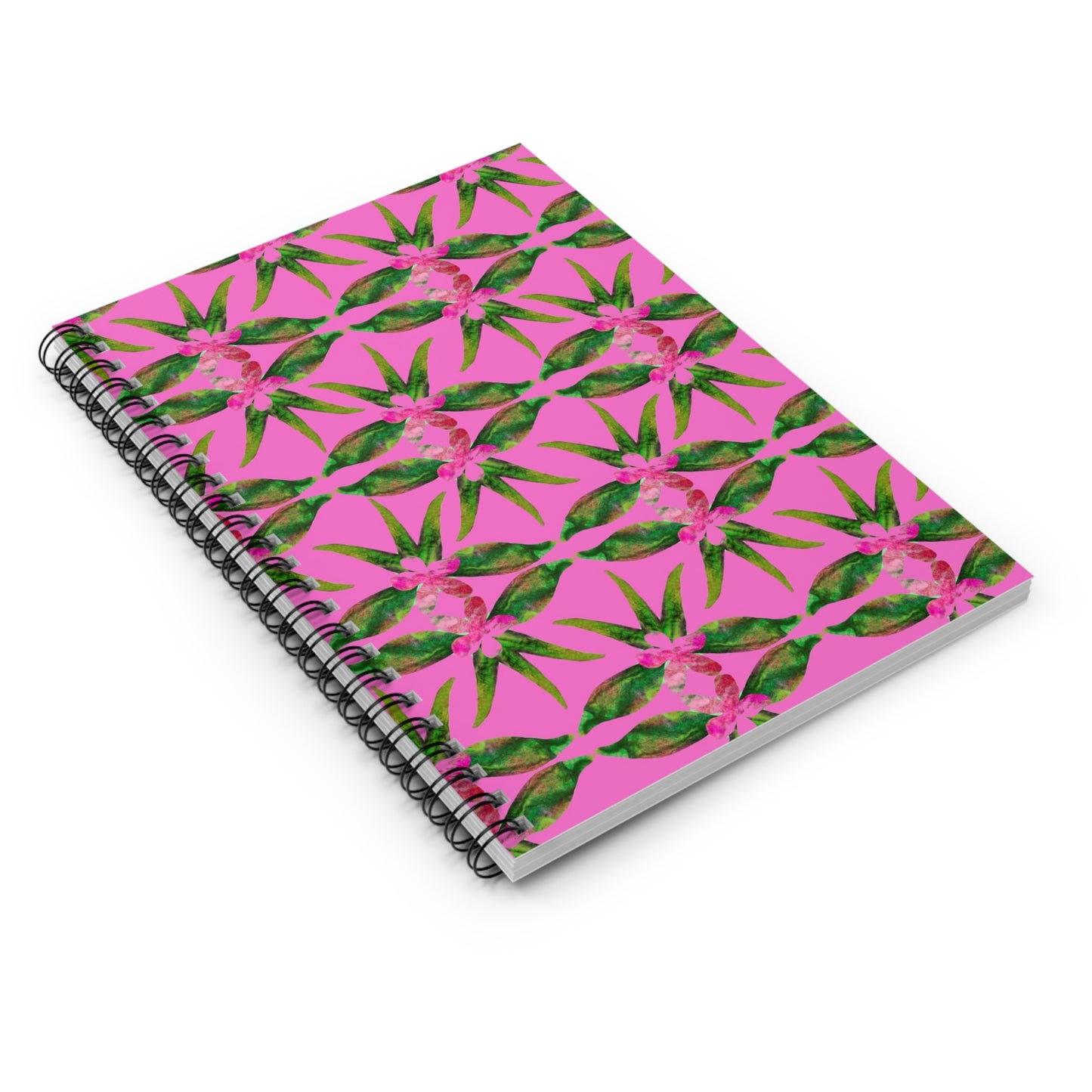 Summer Mint, Tropical Pink, Spiral Notebook - Ruled Line